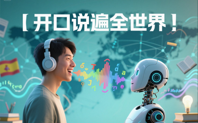 告别“哑巴英语”!AI语言学习工具:你的专属“AI口语教练”,开口说遍全世界!