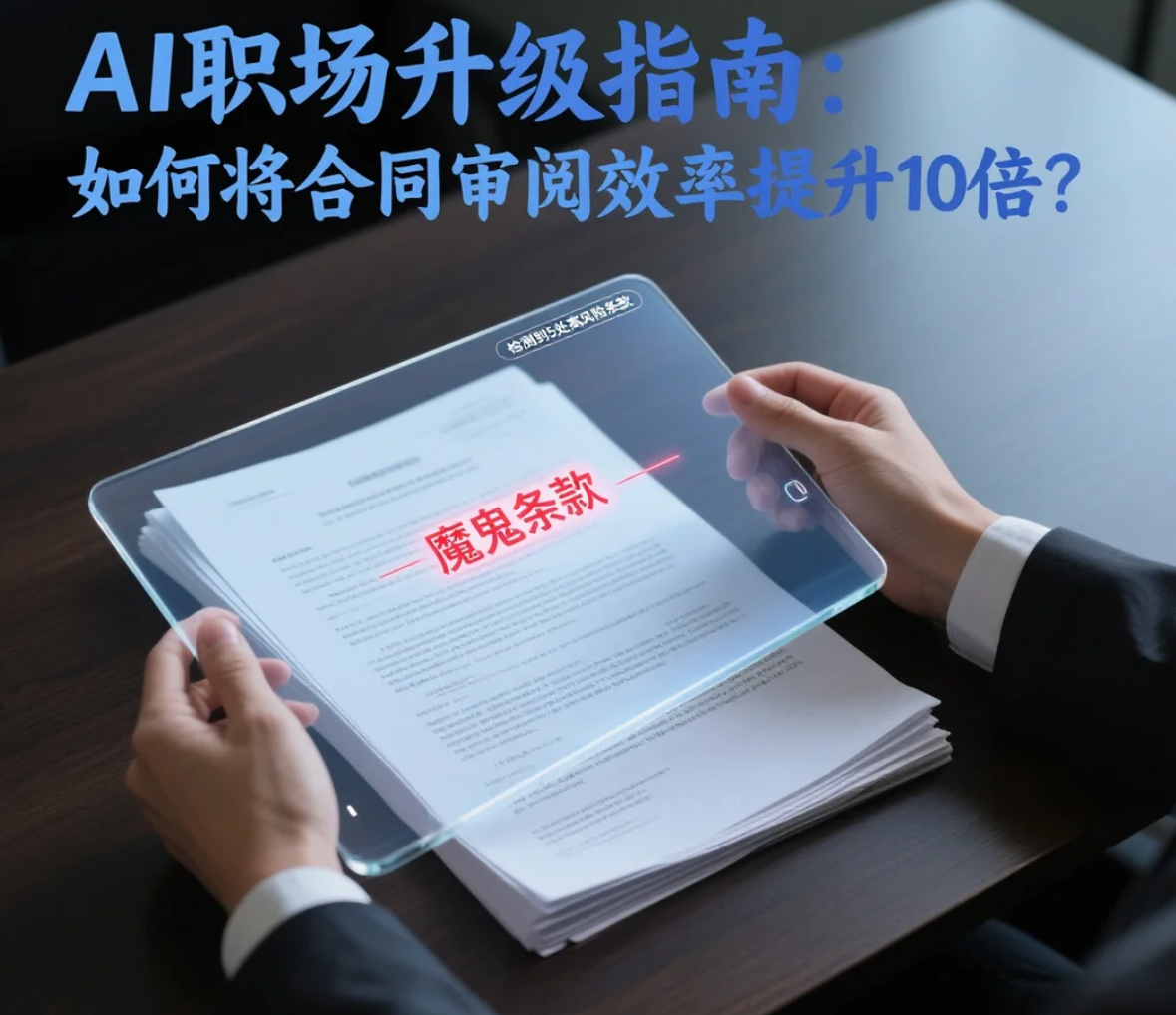 《AI职场升级指南(第2期):律师如何利用AI,将合同审阅效率提升10倍?》