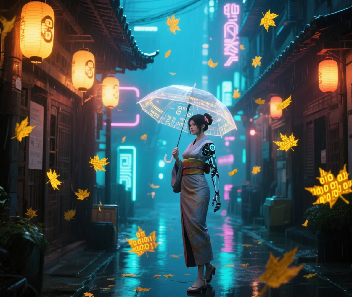 《“金大哥”杯AI创作大赛(第一期):主题“秋日赛博”,上传你的作品赢取Midjourney会员!》
