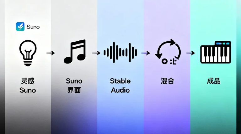 AI音乐生成实战:从Suno到Stable Audio,5步制作你的第一首单曲