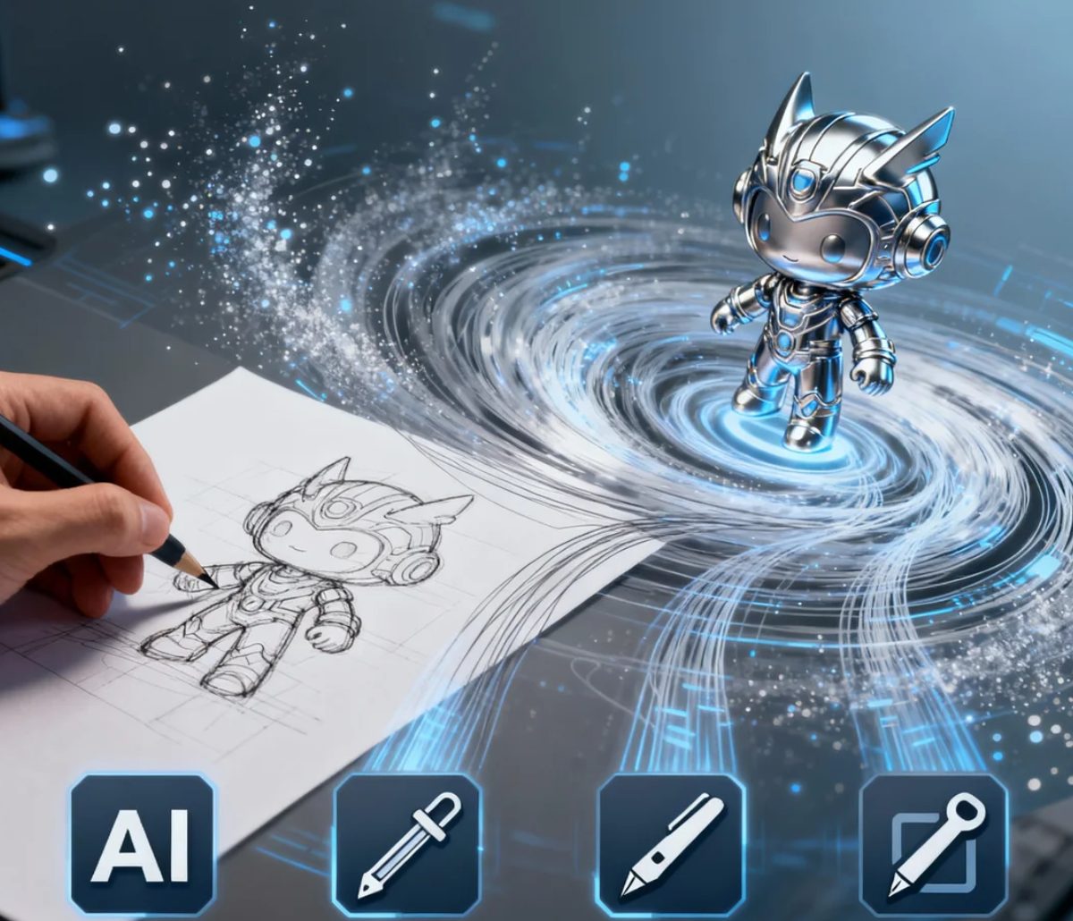 《AI与3D创作碰撞：这4款工具正在重新定义三维设计》