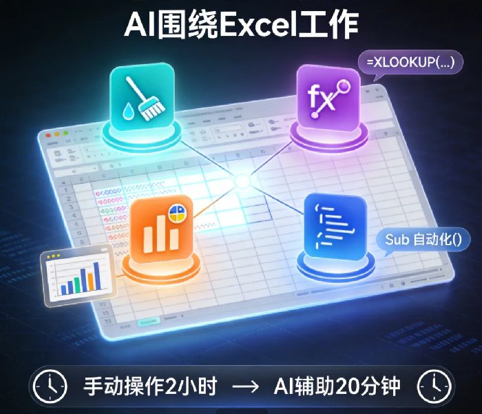 用AI搞定Excel：从数据清洗到图表制作，一套完整的提效方案