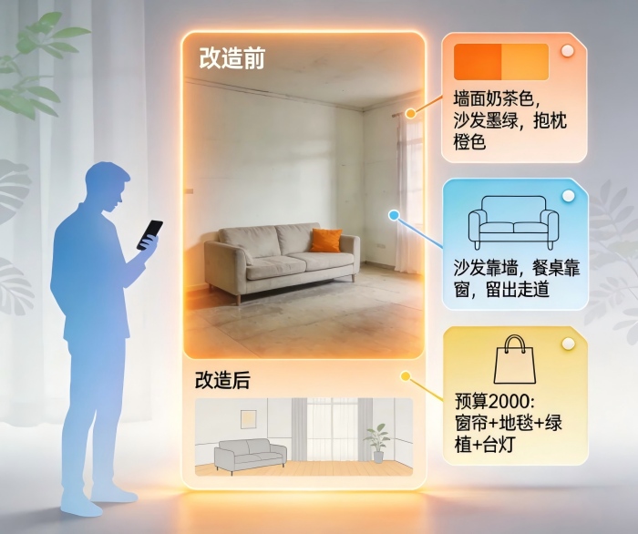 用AI做家居美化:从配色方案到软装搭配,一套小白也能用的装修参谋方案
